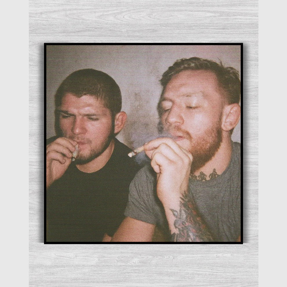Alfombra McGregor & Khabib smoke